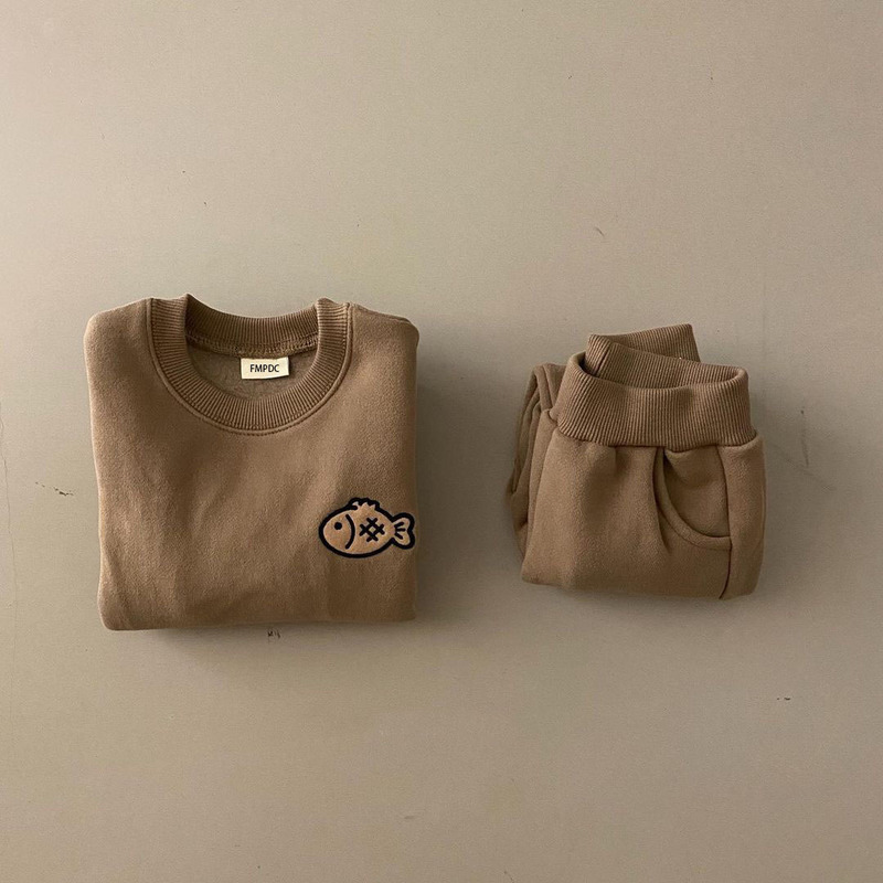 Children Clothing Set Toddler Baby Girls Boys Fish T-Shirt Tops Pants Outfits Roupa Infantil Menina Boy Clothes 220326