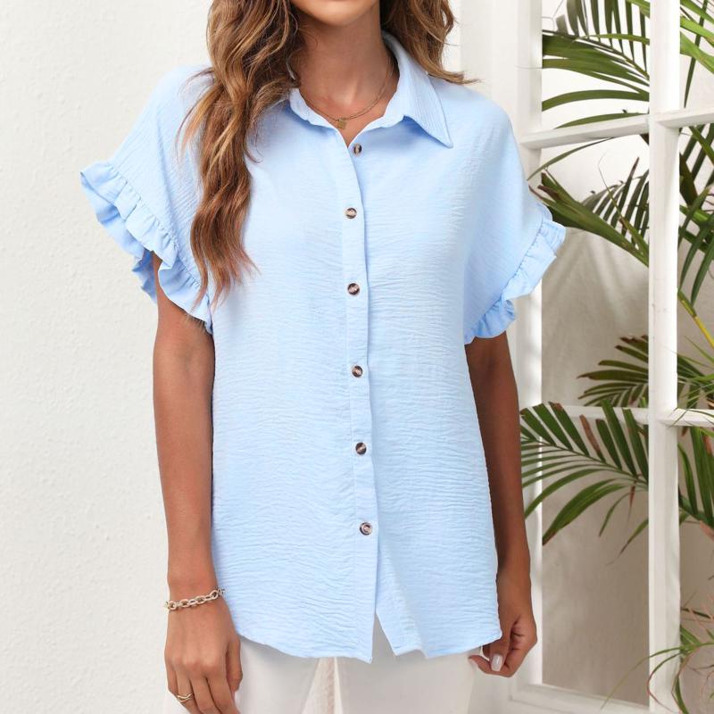 Women's Blouses & Shirts Casual Collared Women Summer Short Sleeve Lace Shirt V Neck Collar Button Chiffon Womens Plus Size BlouseWomen's, Green
Women's Blouses & Shirts Casual Collared Women Summer Short Sleeve Lace Shirt V Neck Collar Button Chiffon Womens Plus Size BlouseWomen's, Green