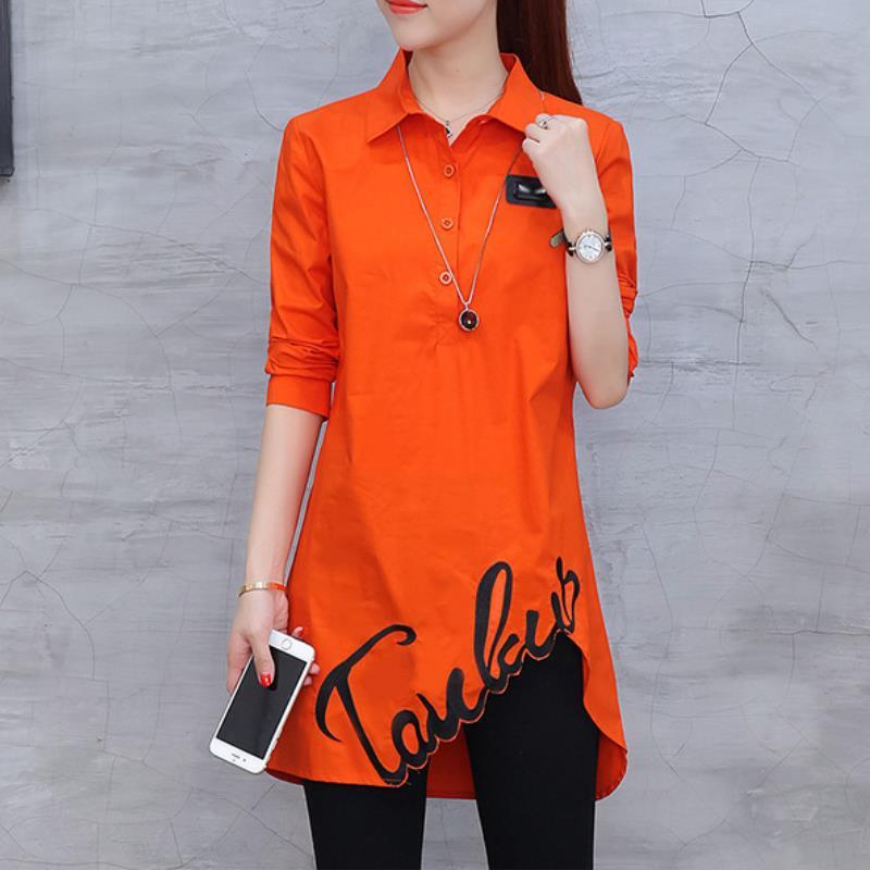 Women's Blouses & Shirts Embroidered Blouse Long Sleeve Shirt Irregular Tops 2022 Spring Autumn Women's Fashion Long-Sleeved Korean Tops, Orange
Women's Blouses & Shirts Embroidered Blouse Long Sleeve Shirt Irregular Tops 2022 Spring Autumn Women's Fashion Long-Sleeved Korean Tops, Orange