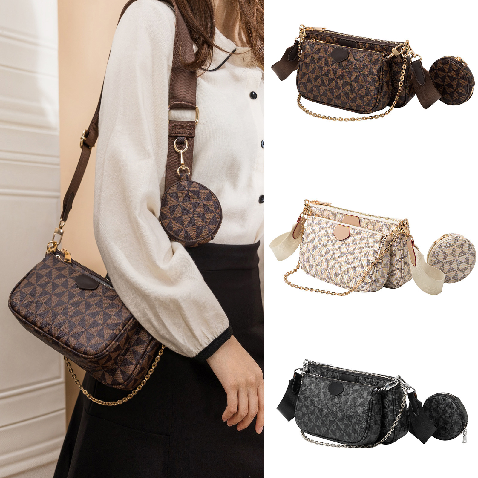 Shoulder Bags mahjong Three-in-one bags new spring handbag single-shoulder messenger bag fashion printing women's bag 2022 top quality
Shoulder Bags mahjong Three-in-one bags new spring handbag single-shoulder messenger bag fashion printing women's bag 2022 top quality