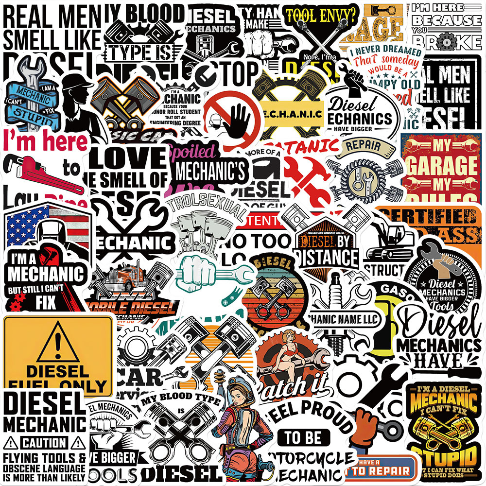 50Pcs Diesel Engine Stickers Non-random For Car Bike Luggage Sticker Laptop Skateboard Motor Water Bottle Snowboard wall Decals Kids Gifts, Multi-color
50Pcs Diesel Engine Stickers Non-random For Car Bike Luggage Sticker Laptop Skateboard Motor Water Bottle Snowboard wall Decals Kids Gifts, Multi-color