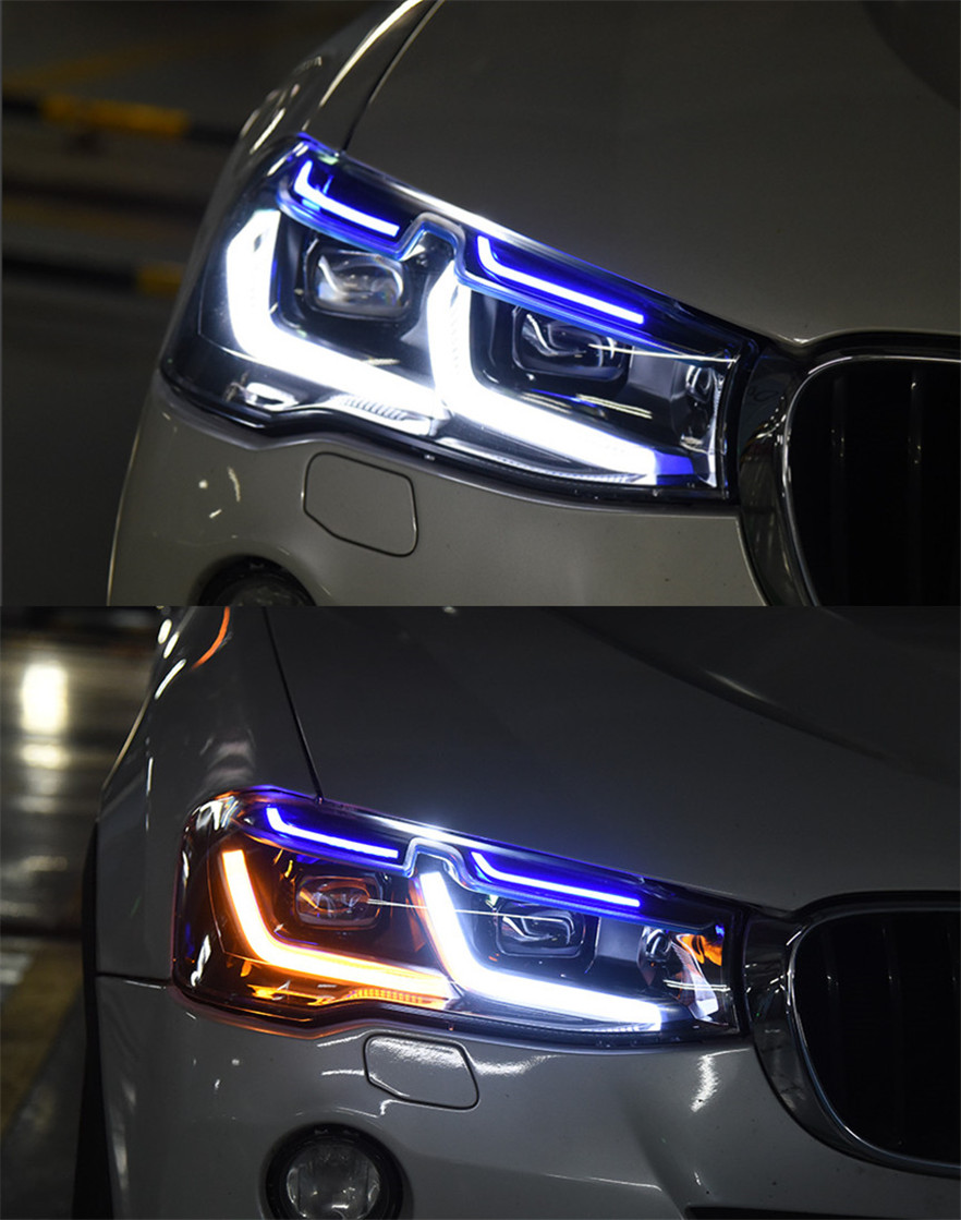 All LED Headlights For X4 F26 2013-20 17 LCI Front Head Lights Fog Lamp Replacement DRL Daytime Light Facelift
