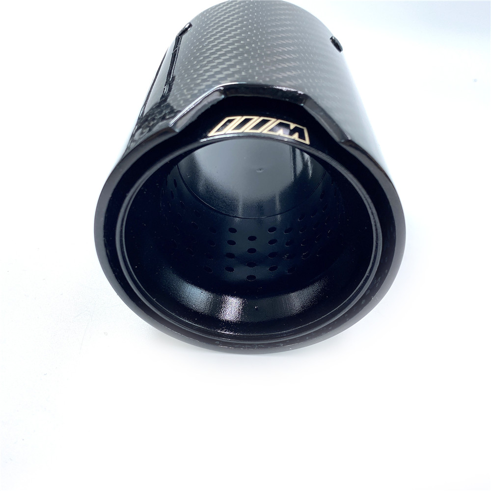 1pcs Car Exhaust Tips Pipe Glossy Carbon Fiber Muffler Tip for BMW M Performance M2 M3 M4 M135i M235i M140i M240i M335i Modified Accessories
