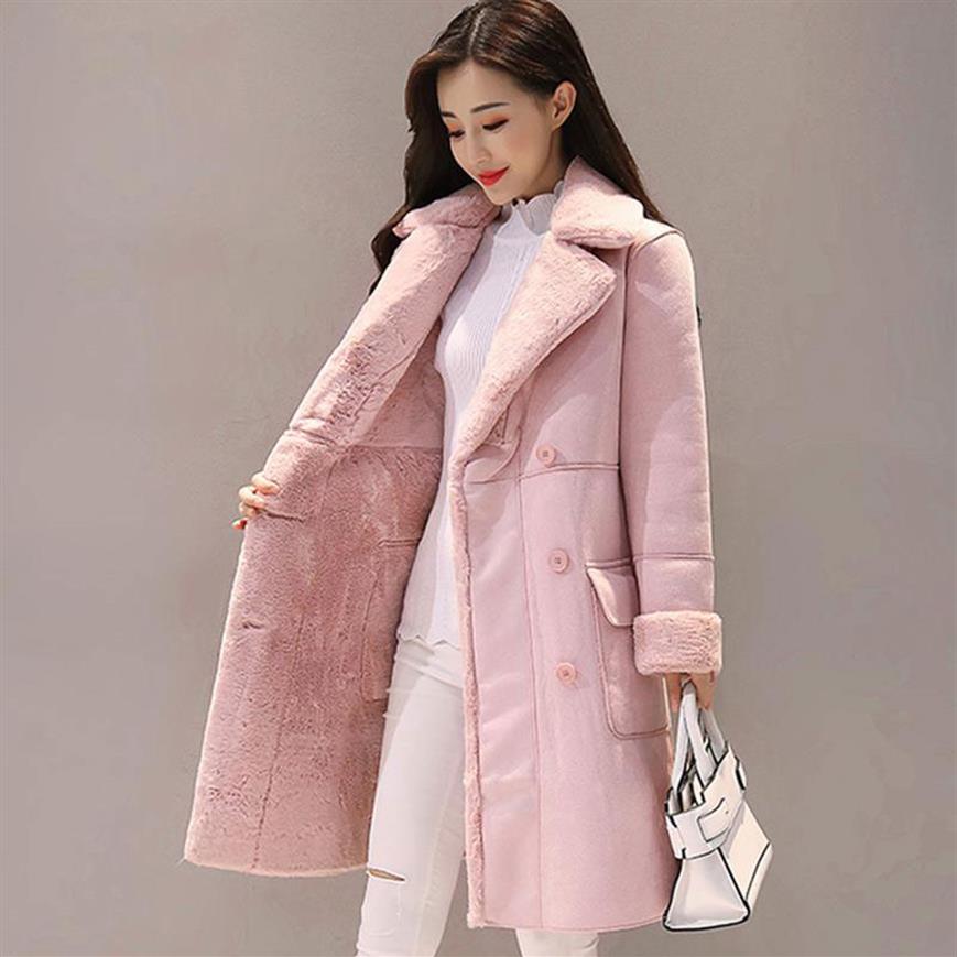 Women Suede Fur Winter Coat 2018 Fashion Thick Faux Sheepskin Long Jacket Overcoat Female Solid Warm Trench Coats2824, Pink
Women Suede Fur Winter Coat 2018 Fashion Thick Faux Sheepskin Long Jacket Overcoat Female Solid Warm Trench Coats2824, Pink