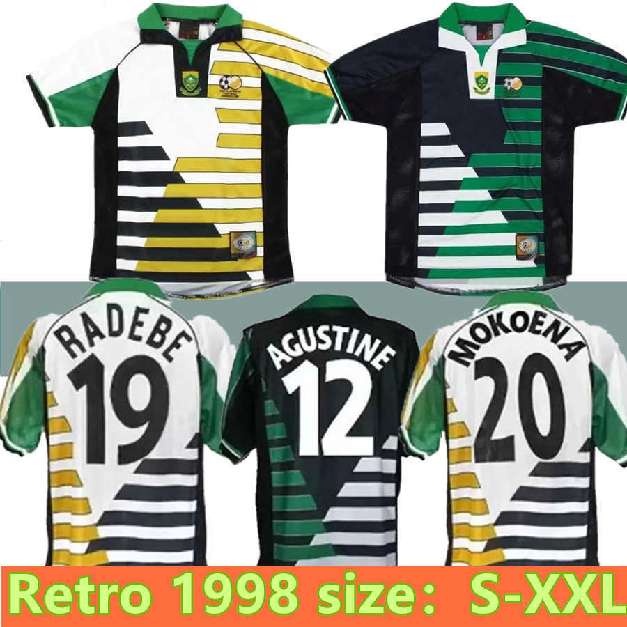 Image of retro south 1998 Africa soccer Jerseys 98 McCarthy Bartlett Mokoena Fortune RADEBE classic vintage football shirt