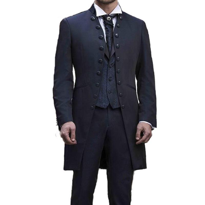 Men's Suits & Blazers Double Breasted Wedding With Stand Collar 3 Piece Custom Groom Tuxedos Man Set Suit Long Jacket Vest Pant FashionMen's, Black
Men's Suits & Blazers Double Breasted Wedding With Stand Collar 3 Piece Custom Groom Tuxedos Man Set Suit Long Jacket Vest Pant FashionMen's, Black