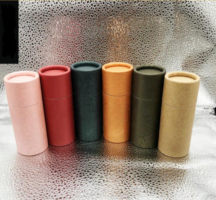 Premium Kraft Cardboard Tubes Case Packing boxes Kraft-gift box for Essential Oil Bottle 10ml - 100ml SN6703
