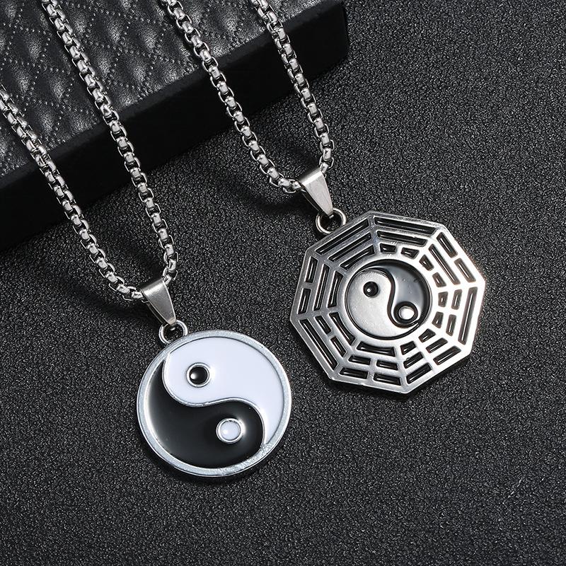 Pendant Necklaces Stainless Steel Yin Ying Yang Necklace Black White Men PU Leather Jewelry VintagePendant
Pendant Necklaces Stainless Steel Yin Ying Yang Necklace Black White Men PU Leather Jewelry VintagePendant