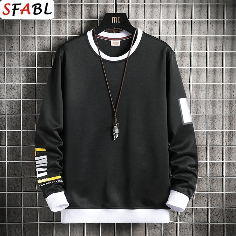 SFABL Youth Fashion Hoodies Harajuku Men Fashion Letter Printed Hoodies Male Japanese Streetwear Men's Casual Sweatshirt 201127