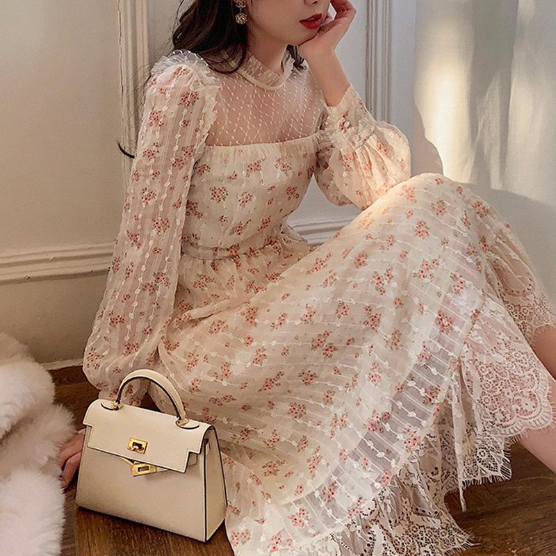 Casual Dresses Spring Winter Women Lace Long Dress Floral Patchwork Maxi Knit Stand Neck Slim Sleeve Sweet One-piece Vintage 2022Casual, Beige
Casual Dresses Spring Winter Women Lace Long Dress Floral Patchwork Maxi Knit Stand Neck Slim Sleeve Sweet One-piece Vintage 2022Casual, Beige
