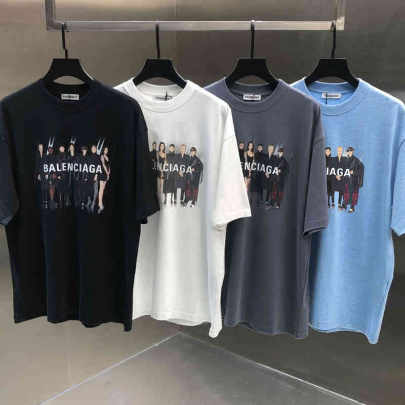 Designer Shirts Balencaigas Family b Short Sleeved Men's and Women's High-grade T-shirt Pure Cotton 2022 White T-shirt Student Summer Couple Half Sleeve, Beige
Designer Shirts Balencaigas Family b Short Sleeved Men's and Women's High-grade T-shirt Pure Cotton 2022 White T-shirt Student Summer Couple Half Sleeve, Beige