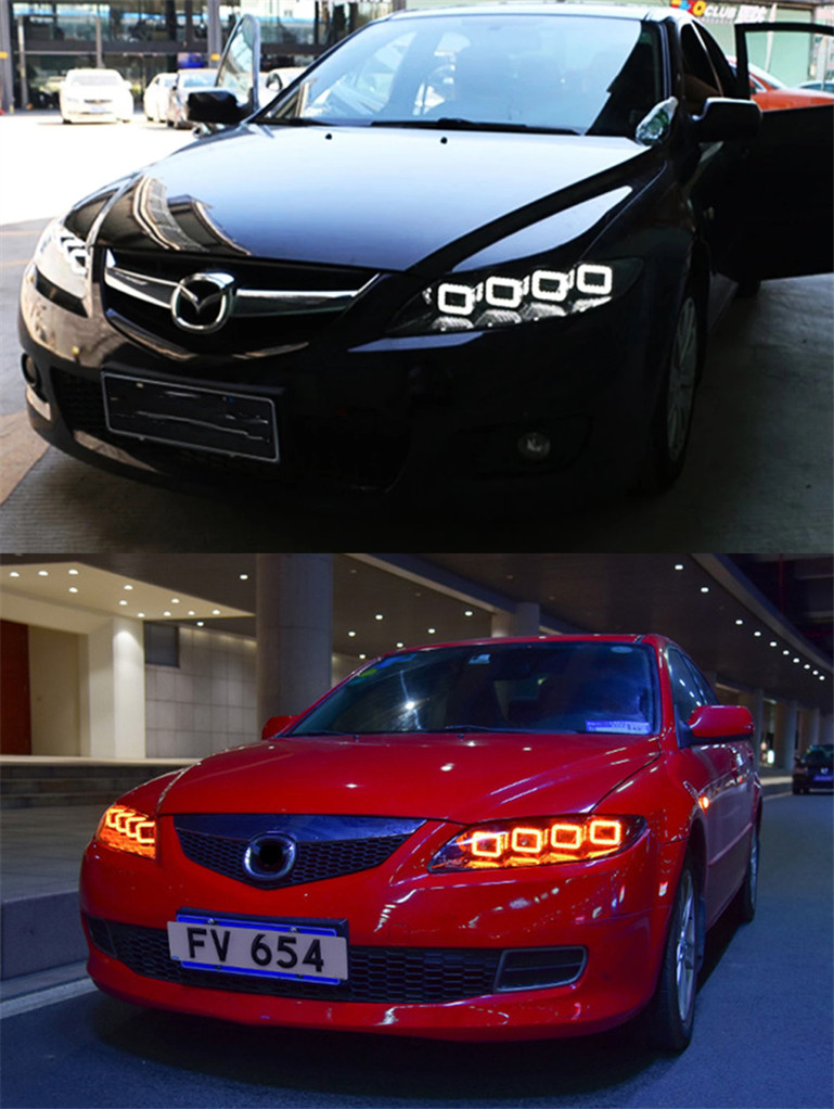 All LED Lighting Accessories For Mazda 6 LED Headlight 20 04-20 15 Car Head Light Dynamic Turn Signal Mazda6 Daily Driving Lights