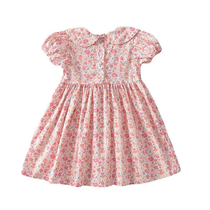 Summer Clothes Charming Dress Girls Dress Cotton Casual Print Children Dress Cute Baby Clothing Wholesale 27 Years Old 220707