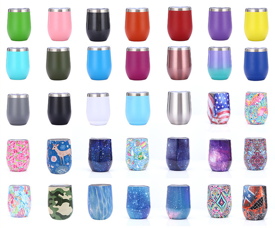 12oz Wine Tumbler Stainless Steel Wine Glasses Egg Cups Colourful Stemless Wines Glasses with Lid Shatter proof Vacuum Eggs Shape
12oz Wine Tumbler Stainless Steel Wine Glasses Egg Cups Colourful Stemless Wines Glasses with Lid Shatter proof Vacuum Eggs Shape