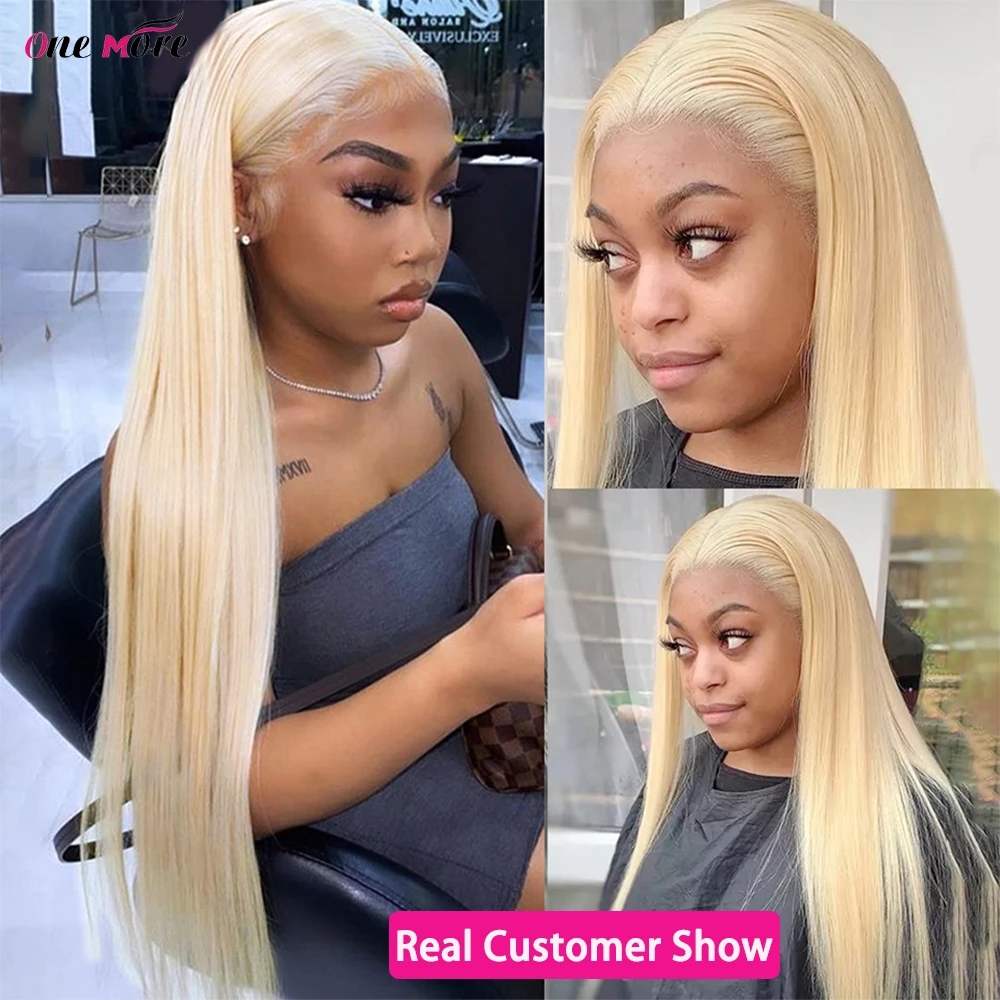 32 34 Inch Long 613 Blonde Bone Straight Lace Frontal Human Hair Wigs For Black Women Synthetic Closure Wig Cosplay Daily