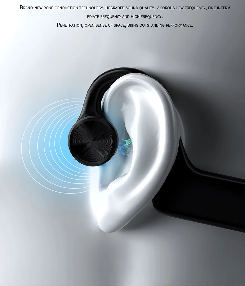 Bone Conduction Earphones Wireless Bluetooth 51 Headphones Outdoor Sport Earbuds Headset With Mic For Android Ios Support SD Card6