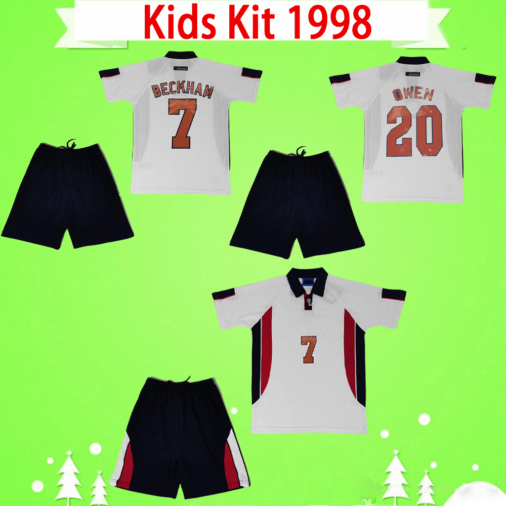 Kids Kit with shorts Retro 1998 soccer jerseys boys sets home white vintage football shirts 98 chid suit COLE BECKHAM OWEN SINCLAIR HESKEY SCHOLES top quality -28
Kids Kit with shorts Retro 1998 soccer jerseys boys sets home white vintage football shirts 98 chid suit COLE BECKHAM OWEN SINCLAIR HESKEY SCHOLES top quality -28