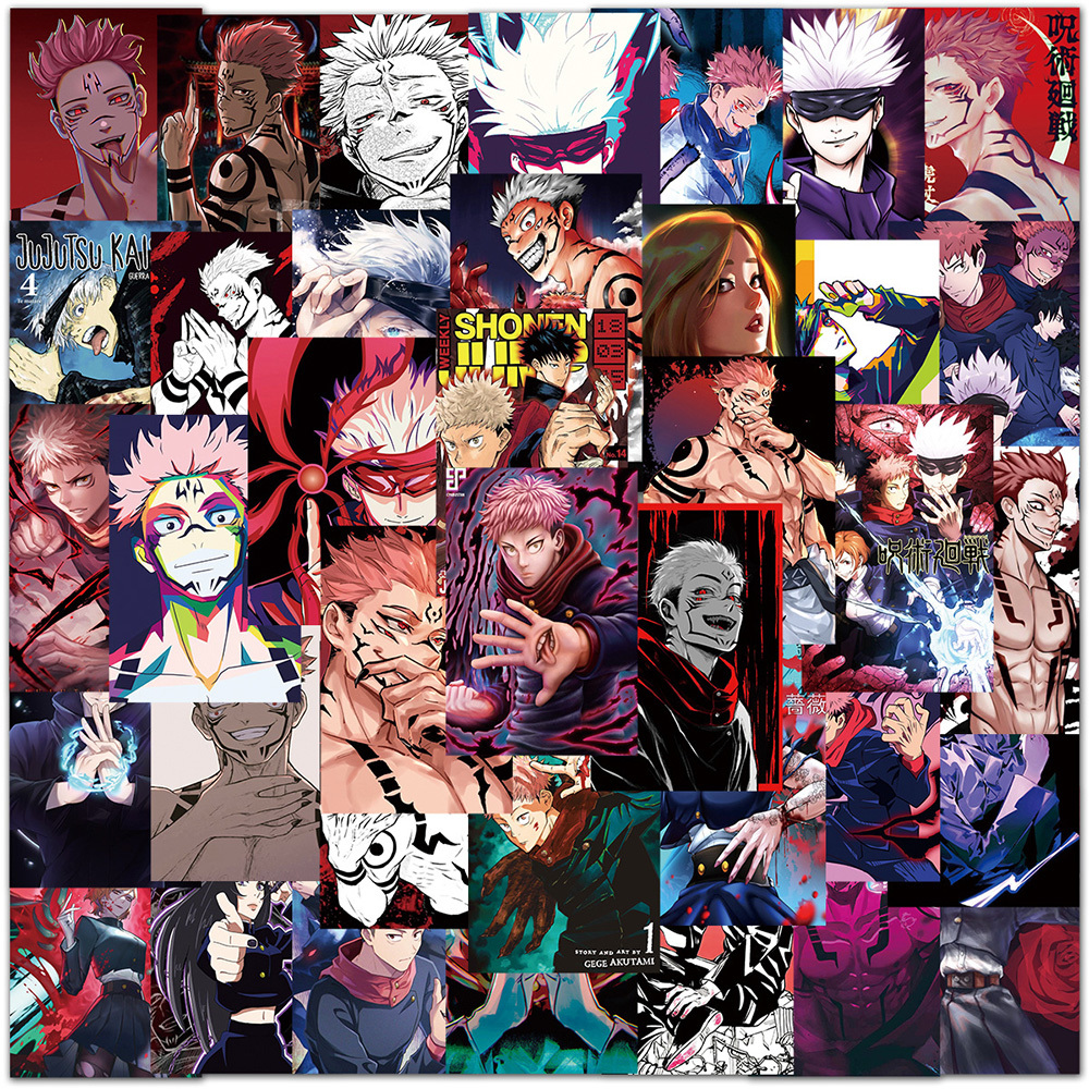 Waterproof 10/30/50pcs Jujutsu Kaisen Anime Graffiti Stickers Decals Travel Luggage Guitar Phone Laptop Waterproof Kid Cartoon Sticker Toy Car sticker