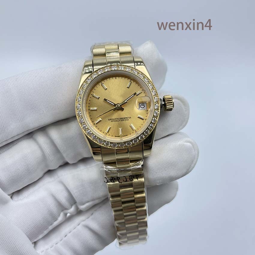 Classic Women's watch stainless steel Precision automatic Stainless steel strap waterproof 26mm white tin bezel small diamond, Box
Classic Women's watch stainless steel Precision automatic Stainless steel strap waterproof 26mm white tin bezel small diamond, Box