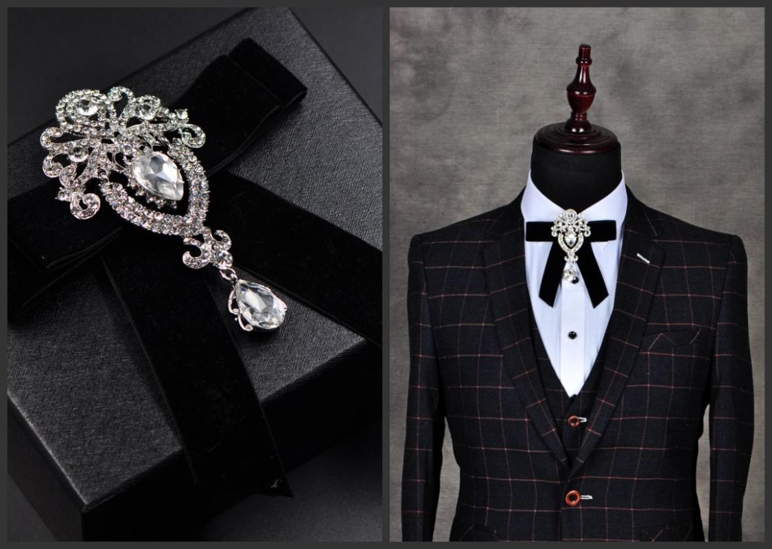 Bow Ties Handmade Ribbon Brooch Bowtie Tie Vintage Rhinestone Elegant Jewelry Collar Pin Cravat Wedding Accessories Pocket SquareBow
Bow Ties Handmade Ribbon Brooch Bowtie Tie Vintage Rhinestone Elegant Jewelry Collar Pin Cravat Wedding Accessories Pocket SquareBow