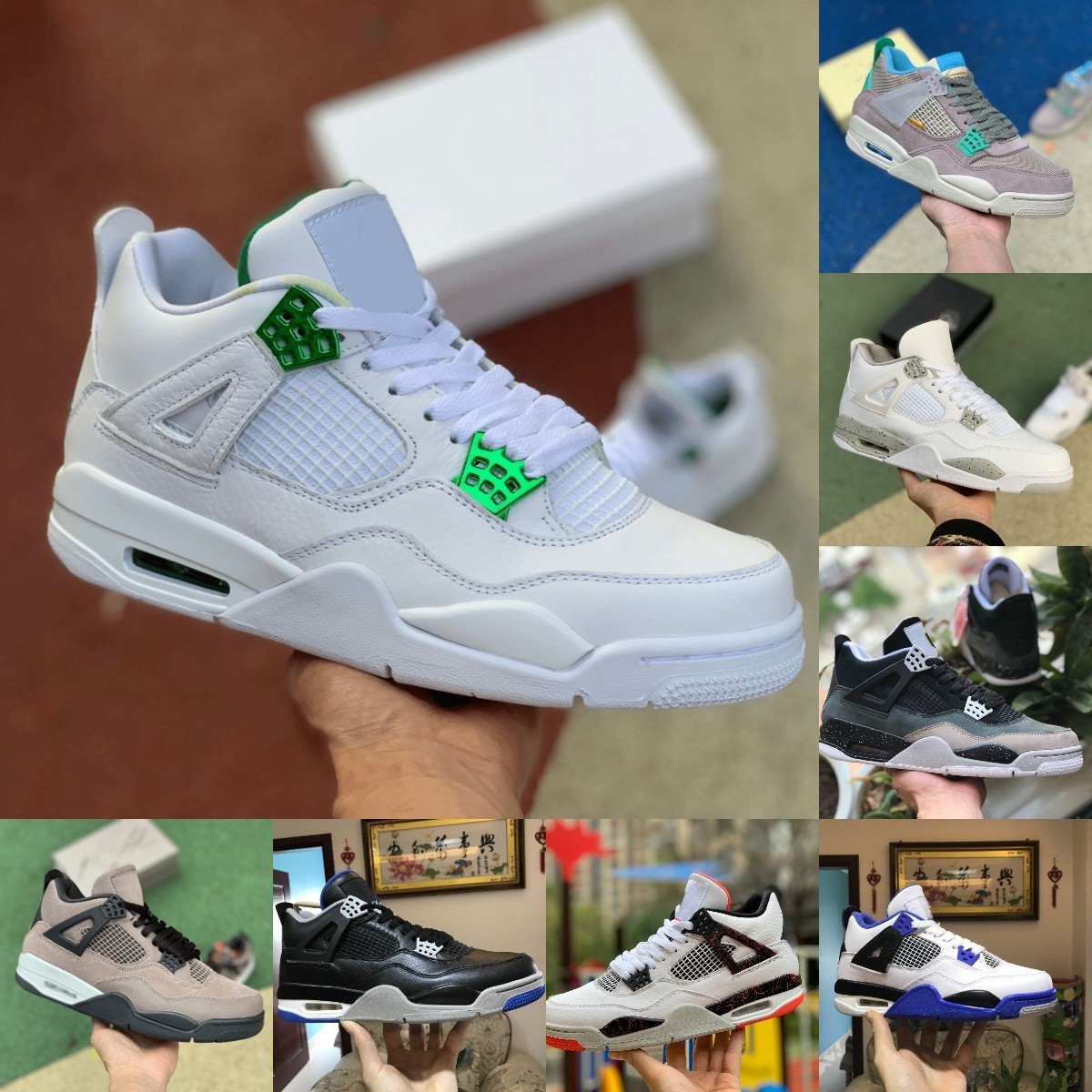 High Quality Zen Master 4 4s Basketball Shoes Jumpman University Blue Mens Military Black Cement Cat Cream Sail White Oreo Bred Infrared Cool Grey Tattoo Sneakers L05, Please contact us
High Quality Zen Master 4 4s Basketball Shoes Jumpman University Blue Mens Military Black Cement Cat Cream Sail White Oreo Bred Infrared Cool Grey Tattoo Sneakers L05, Please contact us