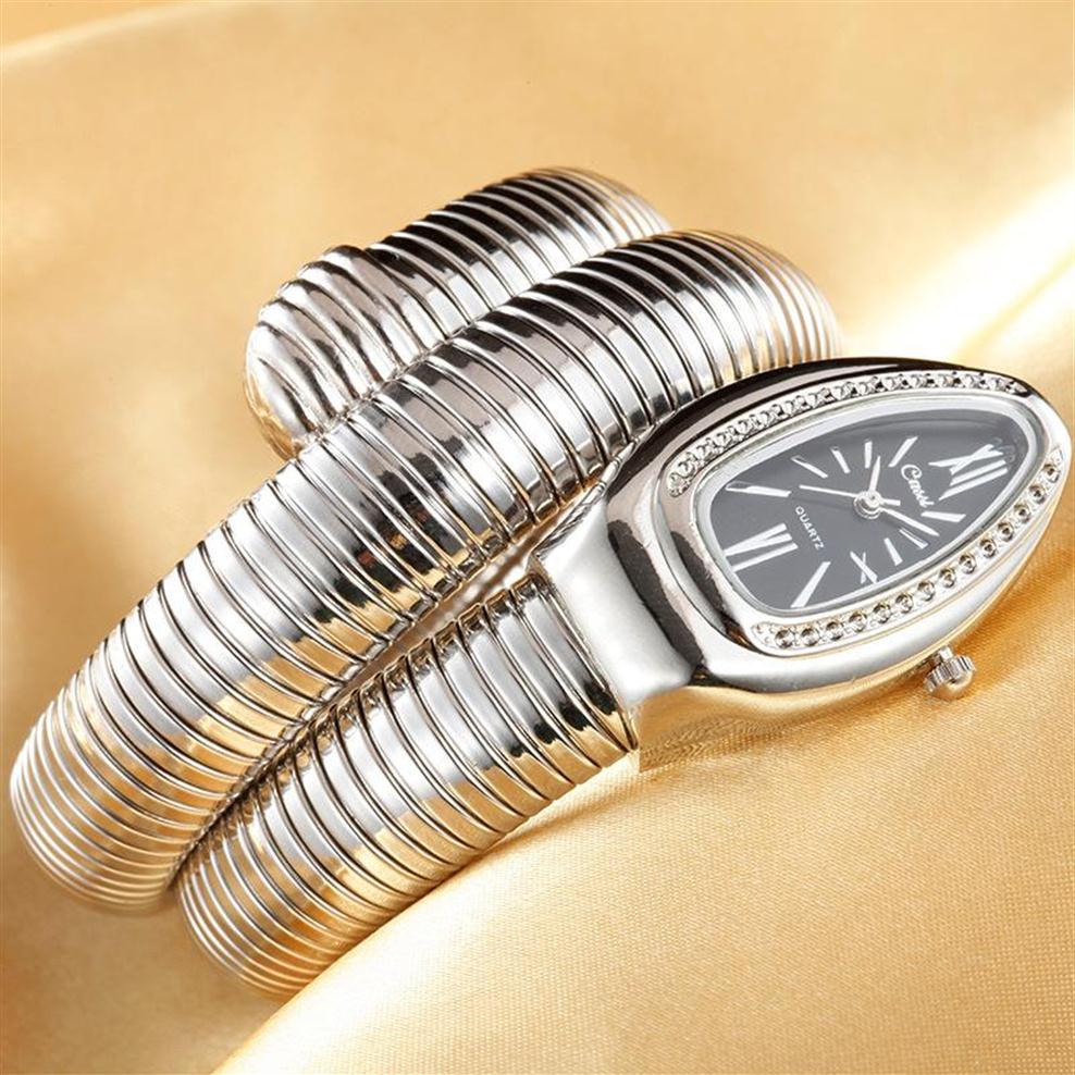 Wristwatches 2021 Luxury Snake Winding Watch Women Fashion Dress Watches Quartz Bangle Bracelet Ladies Relogio Feminino222m, Gold
Wristwatches 2021 Luxury Snake Winding Watch Women Fashion Dress Watches Quartz Bangle Bracelet Ladies Relogio Feminino222m, Gold