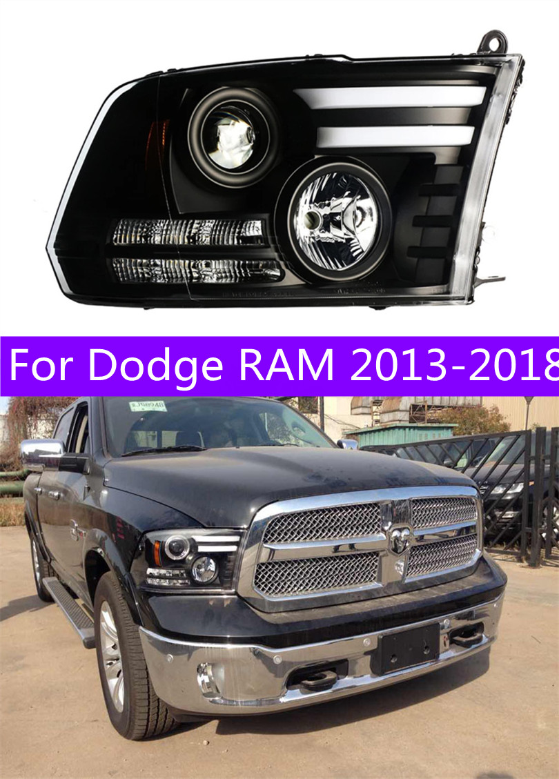 High Beam Headlights for Dodge RAM 20 13-20 18 RAM 1500 LED Turn Signal Front Lights Day Headlight