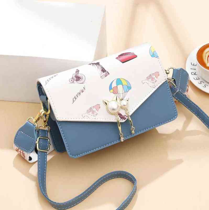 

Trendy New Flap Shoulder Bag Women Textured Messenger Handbag Pu Leather Crossbody Bag Niche Women'S Bag Designer Lady Purse Sac G220420, Photo color