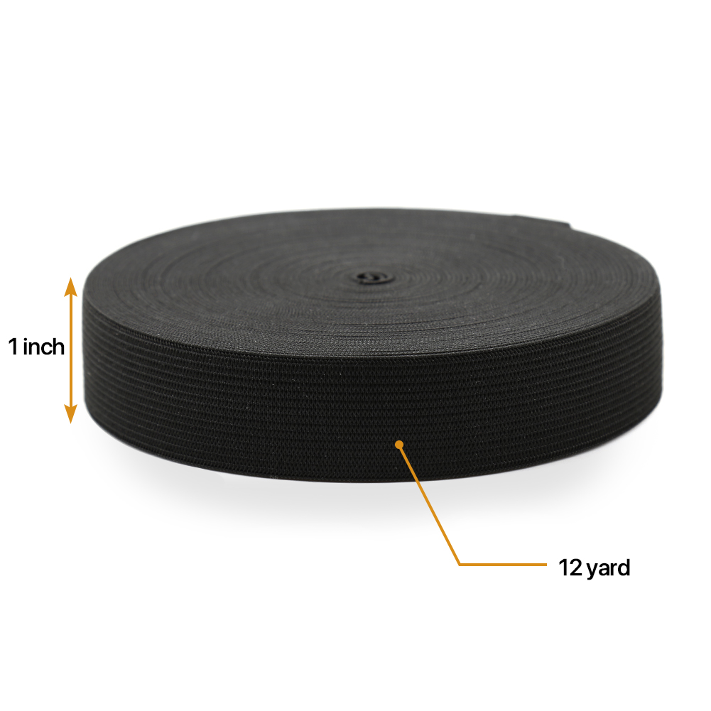 Bella Hair Sewing Elastic Band High Elasticity Comfortable Stretch Spool Knit for Wig Frontal Closure Caps Clothes Pants Waistband Bedspread Black