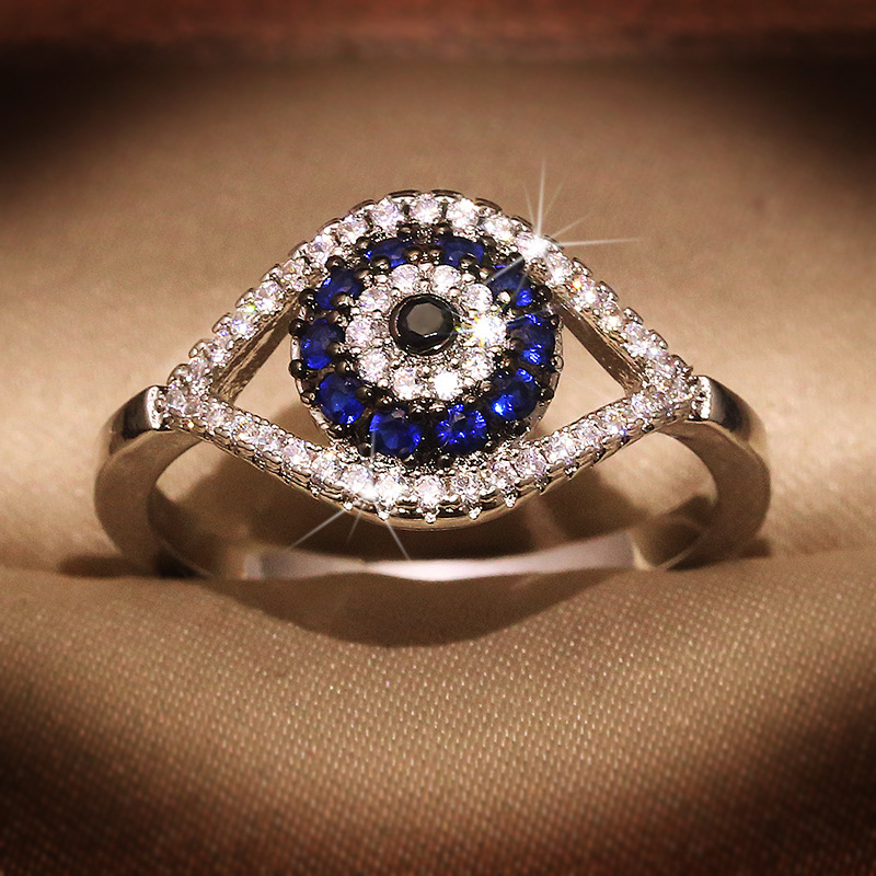 Fashion Diamond Womens Rings Iced Out Devil's Eye Ring S925 Sterling Silver Rings Jewelry
Fashion Diamond Womens Rings Iced Out Devil's Eye Ring S925 Sterling Silver Rings Jewelry