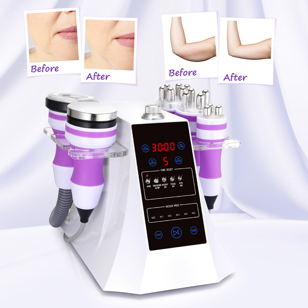 2022 6 in 1 Ultrasonic 40K Cavitation RF Vacuum Weight Loss RF Whitening and Rejuvenating Rf Cavitation Slimming Machine