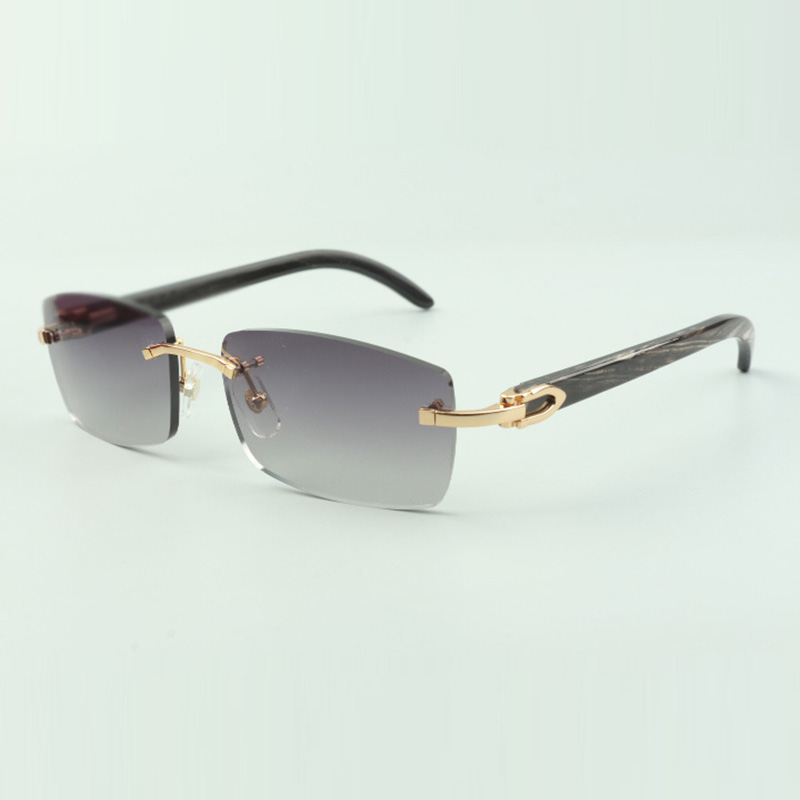 Plain Buffs sunglasses 3524012 with black textured buffalo horn legs and 56mm lenses