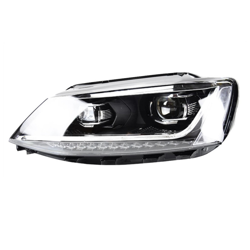 For Jetta Sagitar MK6 2012-16 LED Headlight Assembly Retrofit Turn Indicator Lens Car Daytime Running Headlight