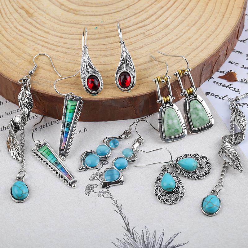 Dangle & Chandelier Vintage Earrings Jewelry For Women Blue Red Stone Feather Gear Long Hook Earring Party Fashion Accessories GiftDangle
Dangle & Chandelier Vintage Earrings Jewelry For Women Blue Red Stone Feather Gear Long Hook Earring Party Fashion Accessories GiftDangle