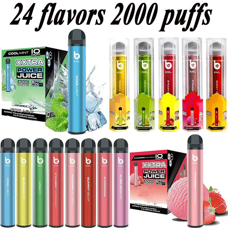 BANG XXL XXTRA Disposable Vape Pen Pod Starter Kit 6ml Oil Carts 800mah Battery 2000puffs Pre-filled Disposable Pens Empty E Cigarette Vapes 24 Colors
BANG XXL XXTRA Disposable Vape Pen Pod Starter Kit 6ml Oil Carts 800mah Battery 2000puffs Pre-filled Disposable Pens Empty E Cigarette Vapes 24 Colors