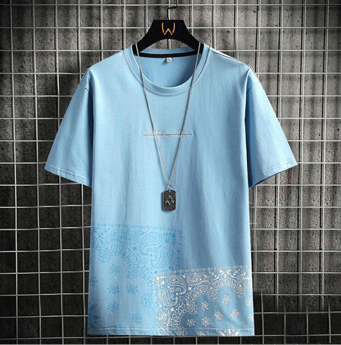 Fashion Mens Printed T Shirt 2025 Summer Short Sleeve Men's Tee Tops Casual Cotton Shirt Men Clothes