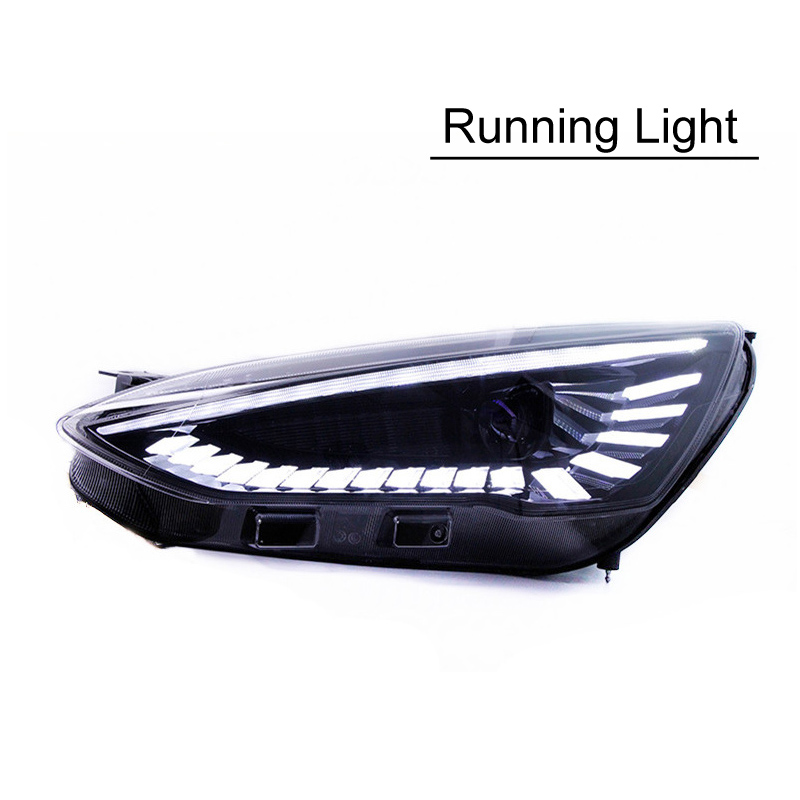 Dual Beam Lens Lamp For Ford Focus 20 19 Headlight Assembly Car Daytime Running Light LED Streamer Turn signal Light