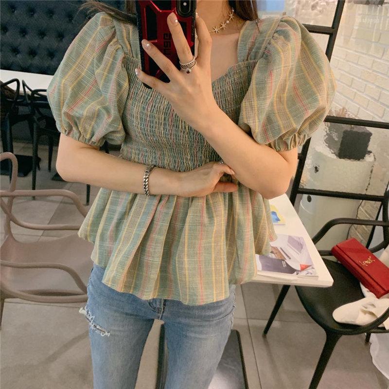 Alien Kitty Chic Plaid Sexy All Match Cute Square Collar 2022 Puff Sleeves Women Sweet Office Lady Vintage Streetwear Shirts Women's Blouses, Pink
Alien Kitty Chic Plaid Sexy All Match Cute Square Collar 2022 Puff Sleeves Women Sweet Office Lady Vintage Streetwear Shirts Women's Blouses, Pink