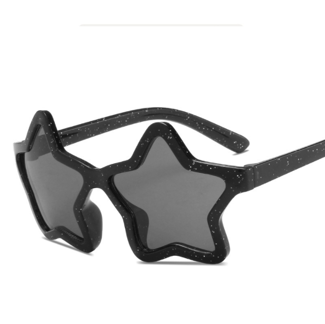 Street beat Fashion Personality Five-pointed Star Children Sunglasses Girl Boy Lovely Tinted Color Plastic Frame Kid Sun Glasses Z260305