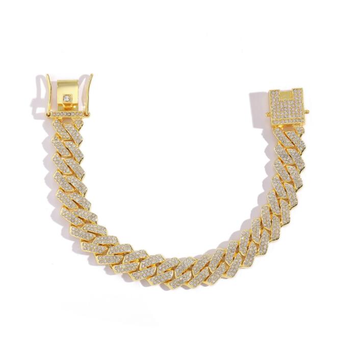 Punk Rock 14mm Round Stainless Steel Cuban Miami Link Chain Bracelet for Men Rapper Gold Silver Color Gift