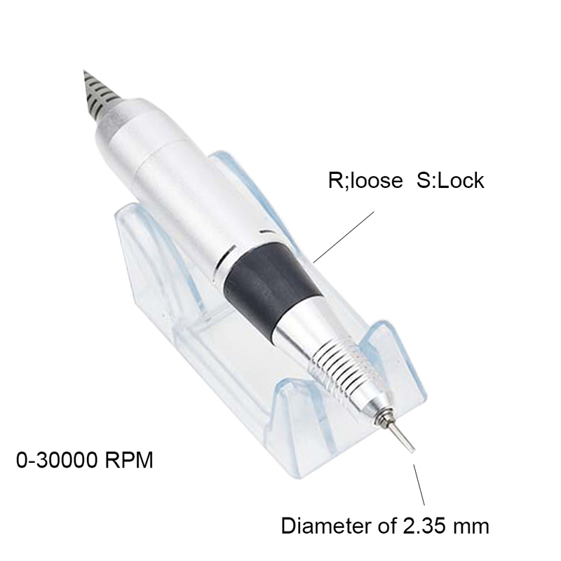 Pro 30000RPM Electric Nail Drill Machine Stainless Steel Handle Electric Manicure Drill & Accessory Nail Art Tool 3 Color Choice 220711