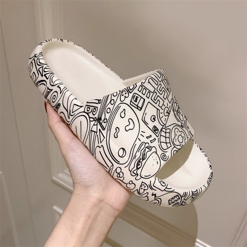 Women Men Summer Slippers Nonslip Beach Slide Sandals Flip Flops Cute Graffiti Soft Sole Comfort Ladies Couples Bathroom Shoes 220614, White tuya
Women Men Summer Slippers Nonslip Beach Slide Sandals Flip Flops Cute Graffiti Soft Sole Comfort Ladies Couples Bathroom Shoes 220614, White tuya