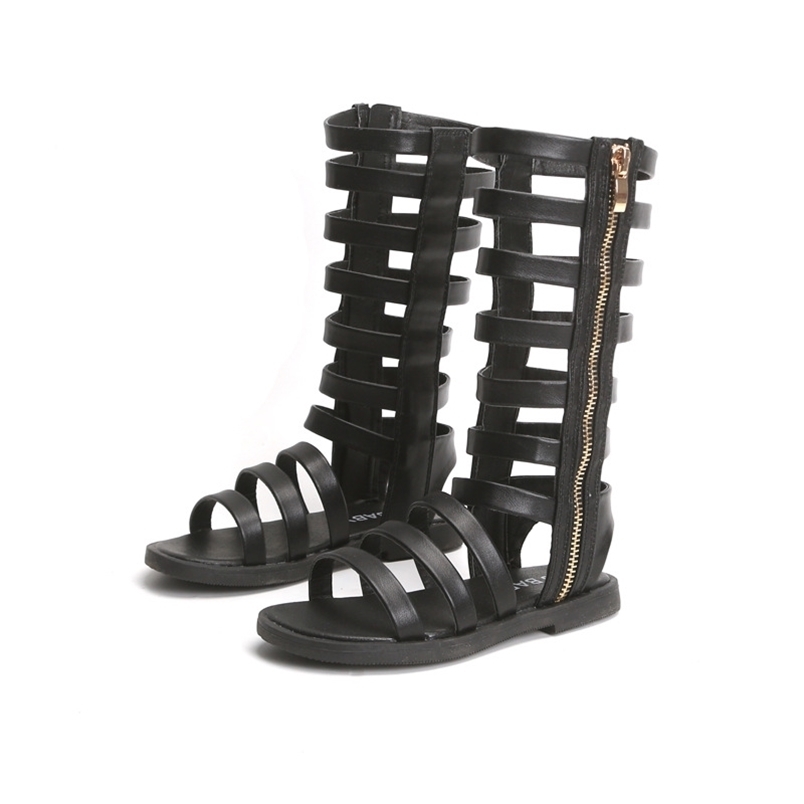 Summer Girls Shoes Leather Fashion Toddler Gladiator Sandals Baby Girls Sandals High Top Roman Sandles For Girls B969 220527