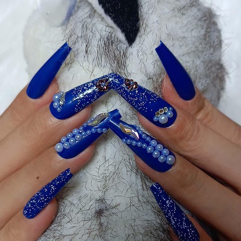 False Nails 24pcs White 2022 Latest Luxury Jewelry Ballet Coffin Fake Crystal Diamond Deep Blue Prud22, 1set
False Nails 24pcs White 2022 Latest Luxury Jewelry Ballet Coffin Fake Crystal Diamond Deep Blue Prud22, 1set