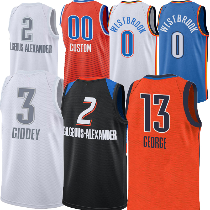Men Basketball Jersey Chet Holmgren Shai Gilgeous Alexander Alex Caruso Jaylen Williams westbrook Luguentz Dort Cason Wallace Isaiah Joe Isaiah Hartenstein