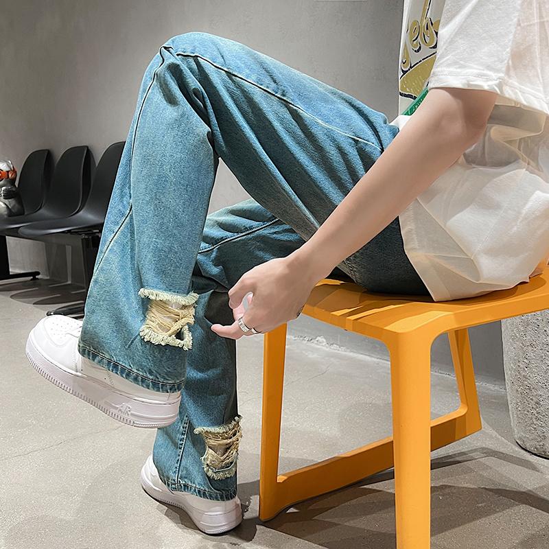 Men' Jeans Summer Blue Ripped Men' Fashion Casual Baggy Men Streetwear Loose Hip Hop Hole Denim Pants Mens Trousers -3XLMen
Men' Jeans Summer Blue Ripped Men' Fashion Casual Baggy Men Streetwear Loose Hip Hop Hole Denim Pants Mens Trousers -3XLMen