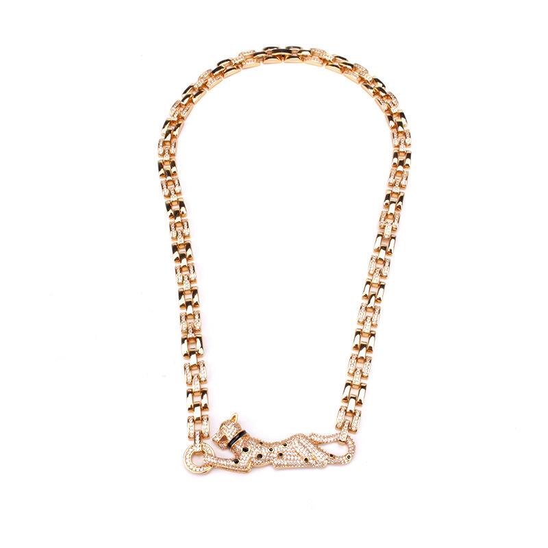 Pendant Necklaces Fashion Laying Leopard Collar Necklace Paved Zircon Large Charm Chain Full Stone Panther For Women Men Jewelry
Pendant Necklaces Fashion Laying Leopard Collar Necklace Paved Zircon Large Charm Chain Full Stone Panther For Women Men Jewelry