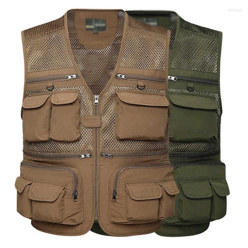 Men's Vests Outdoor Summer Multi-pocket Advertising Volunteer Pographer Mesh Vest Reporter Multifunctional Large Size M-4XL, Army green
Men's Vests Outdoor Summer Multi-pocket Advertising Volunteer Pographer Mesh Vest Reporter Multifunctional Large Size M-4XL, Army green