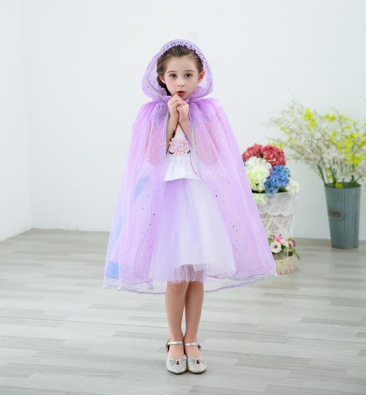 Purple Princess Sofia Dress for Girl Kids Cosplay Costume Puff Sleeve Layerd Dresses Child Party Birthday Sophia Fancy Costumes 220707