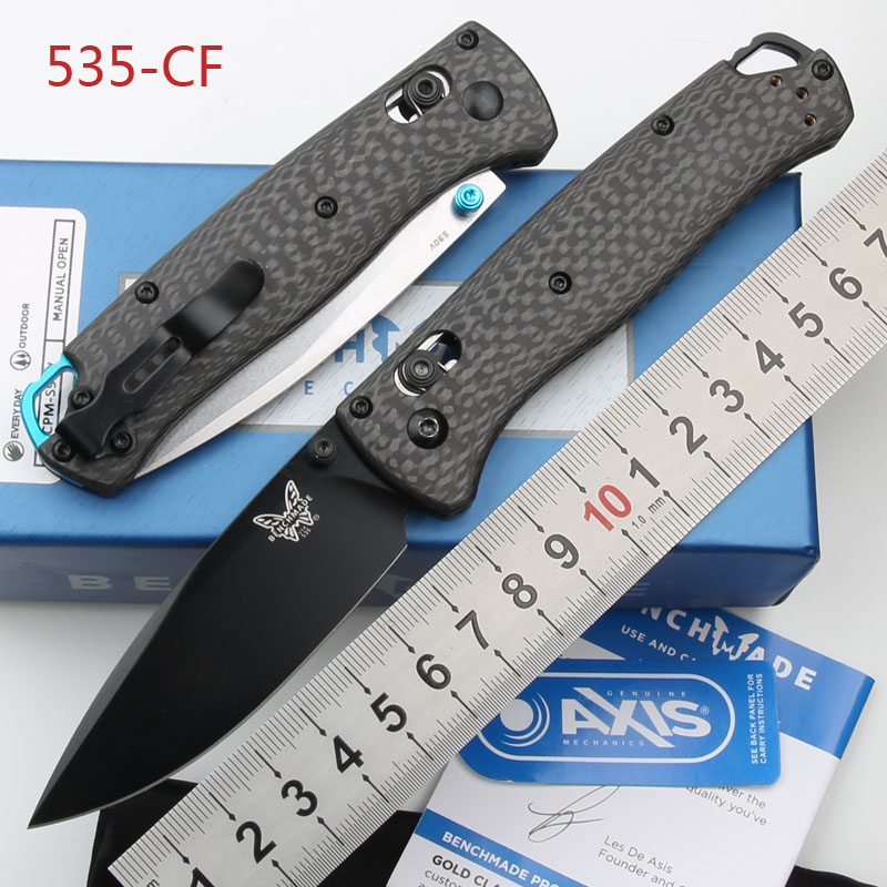 Benchmade Black 535 535-3 Bugout AXIS Folding Knife 3.24" S90V Satin Plain Blade, Carbon Fiber Handles Outdoor Camping Hunting Pocket BM535 535-1 535-4 Knives
Benchmade Black 535 535-3 Bugout AXIS Folding Knife 3.24" S90V Satin Plain Blade, Carbon Fiber Handles Outdoor Camping Hunting Pocket BM535 535-1 535-4 Knives
